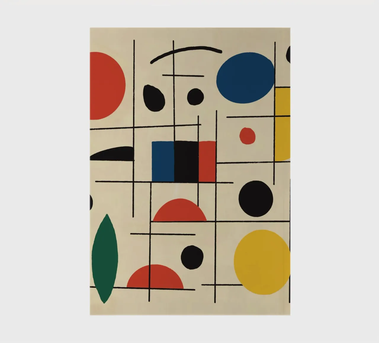 Geometric Composition with Circles and Lines notebook by Life of Pie