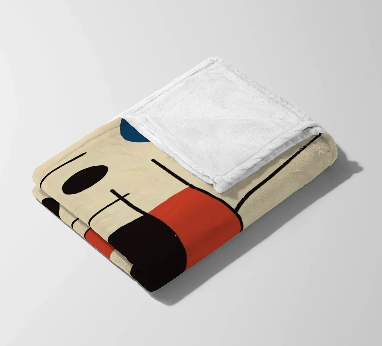 Geometric Composition with Circles and Lines fleece blanket by Life of Pie