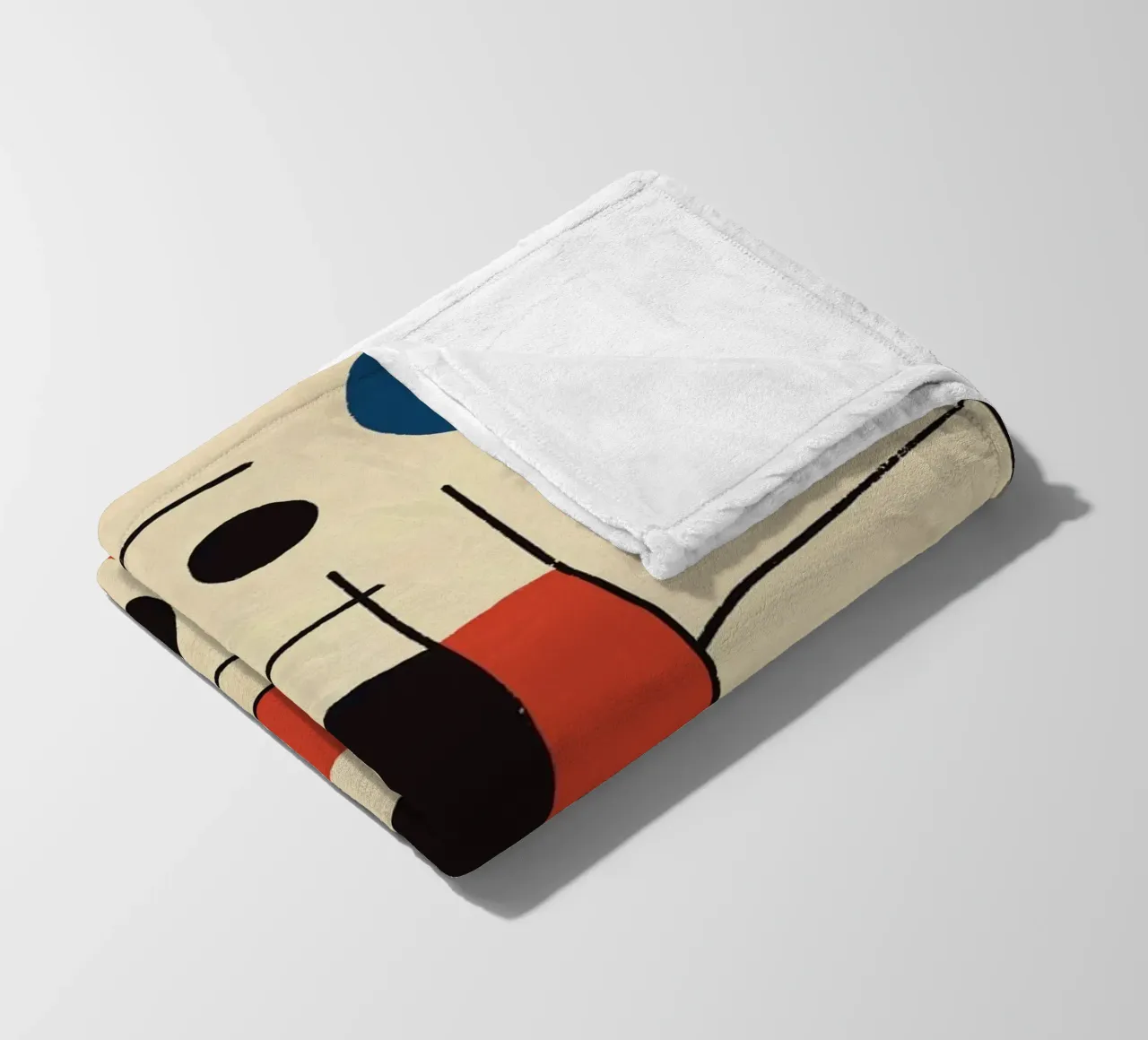 Geometric Composition with Circles and Lines fleece blanket by Life of Pie