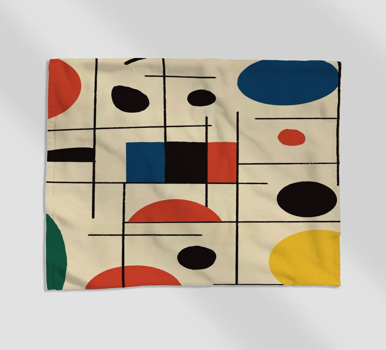 Composizione geometrica con cerchi e linee telo mare da Life of Pie