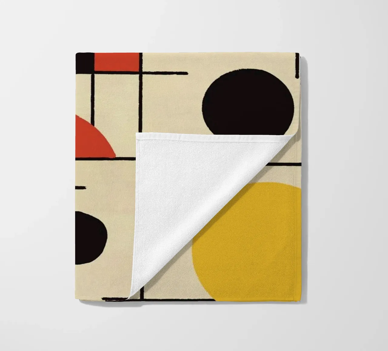 Composizione geometrica con cerchi e linee telo mare da Life of Pie