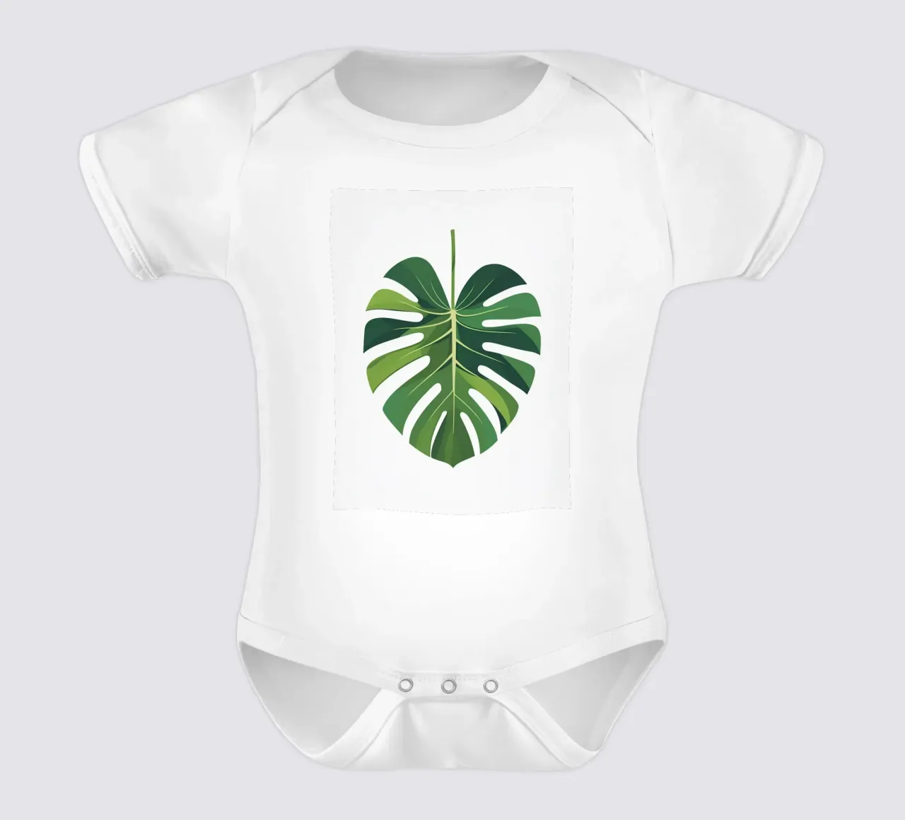 Foglia divisa classica body neonato maniche corte da Botanical Gallery