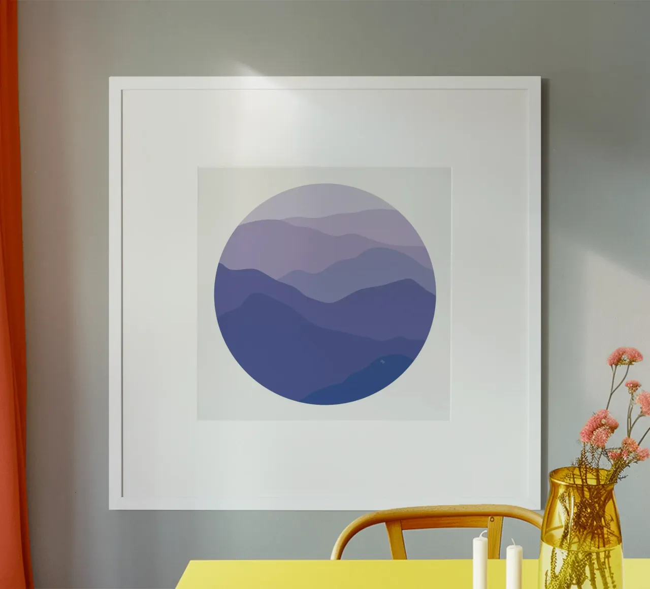 Paesaggio viola blu poster da Martina