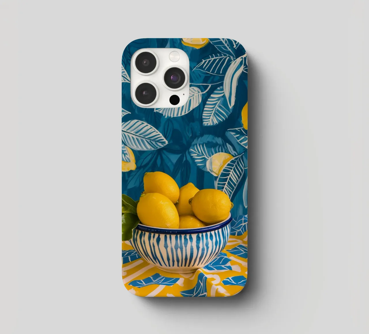 Zitronensommer Stillleben | Digitale Mischtechnik iPhone Hülle von Autofocus