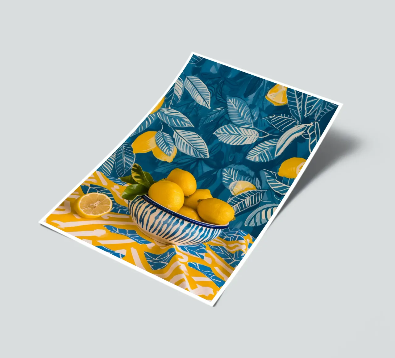 Zitronensommer Stillleben | Digitale Mischtechnik Stickerbogen von Autofocus