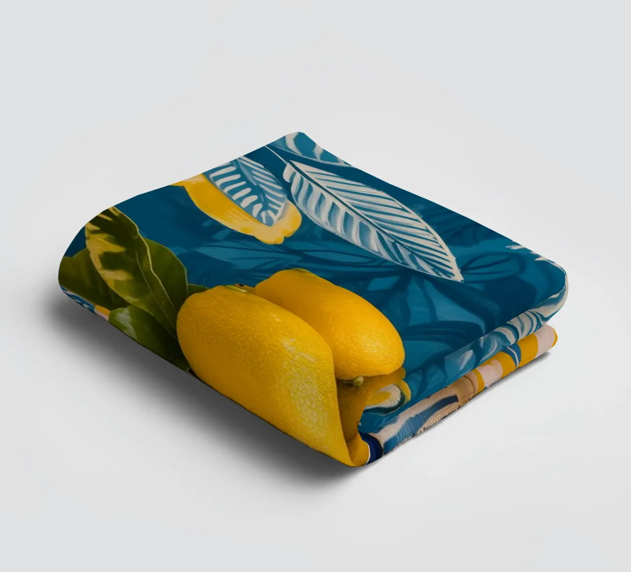 Zitronensommer Stillleben | Digitale Mischtechnik Handtuch von Autofocus