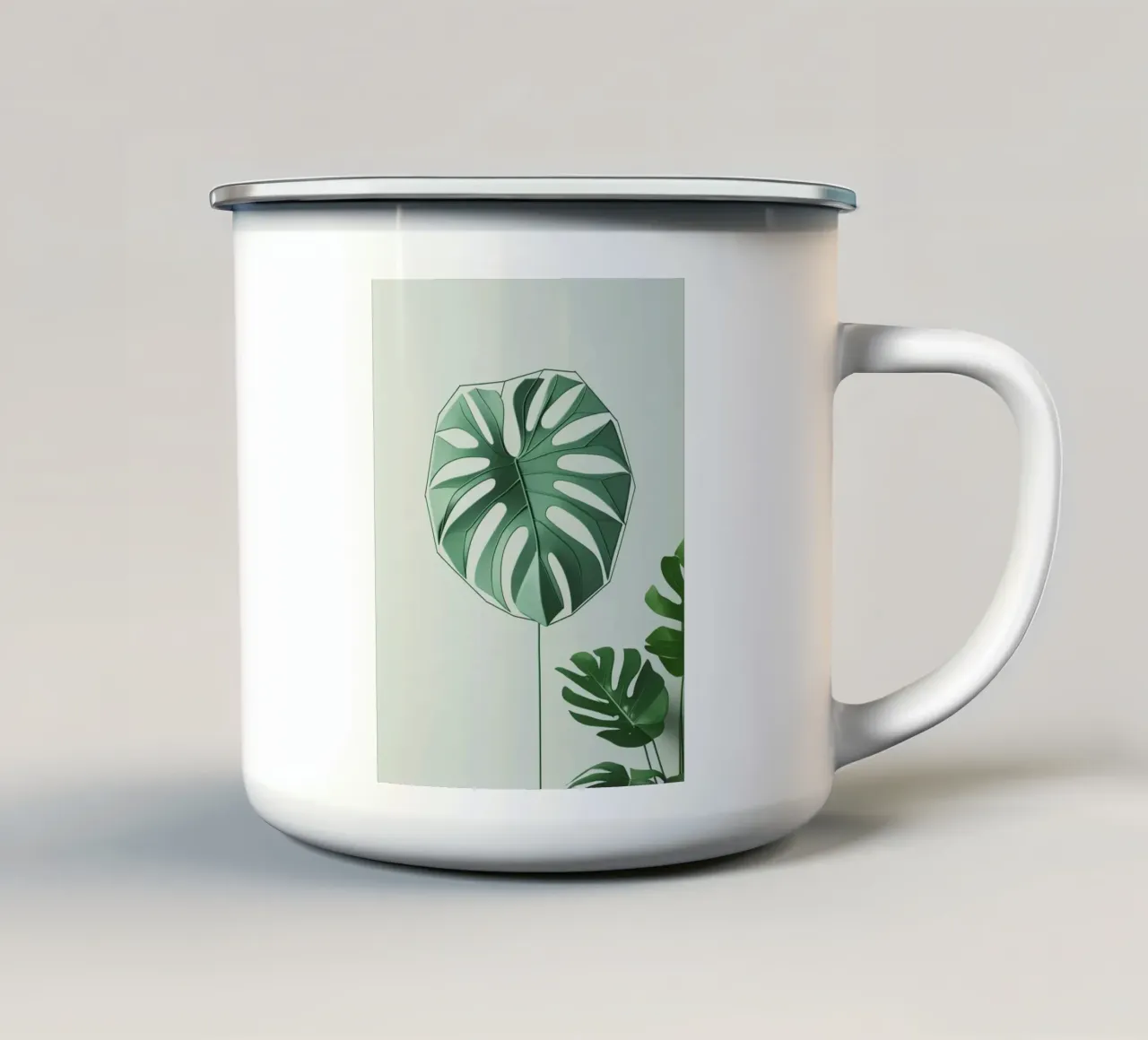 Geometrico stilizzato tazza in smalto da Botanical Gallery