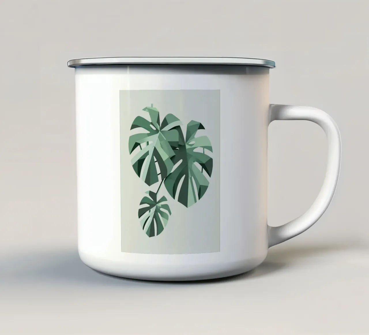 Geometrico stilizzato tazza in smalto da Botanical Gallery