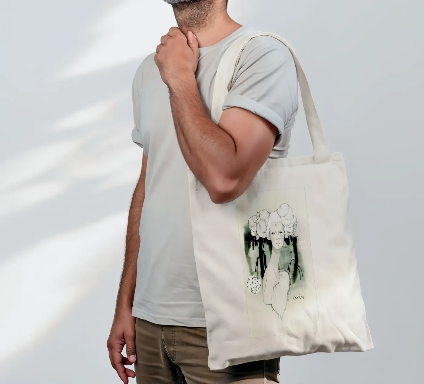 Widder tote bag by Ekaterina Koroleva