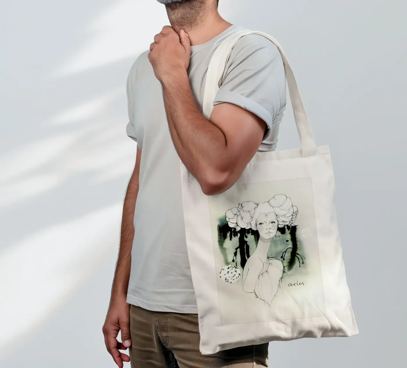 Widder tote bag by Ekaterina Koroleva
