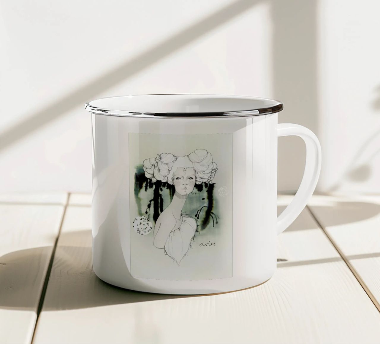 Widder tazza in smalto da Ekaterina Koroleva