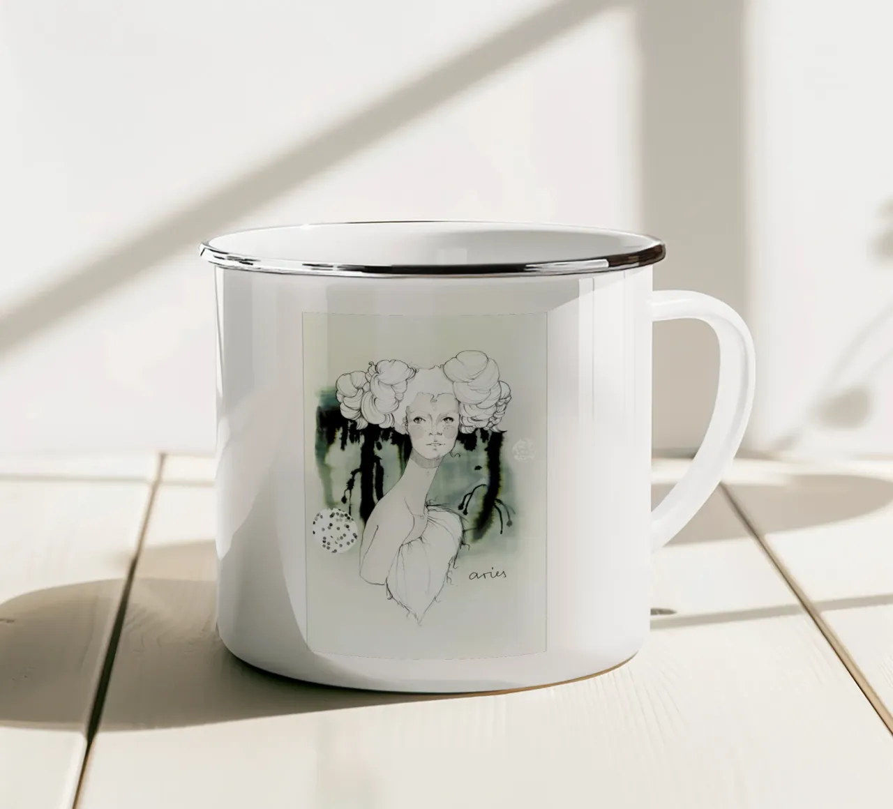 Widder tazza in smalto da Ekaterina Koroleva