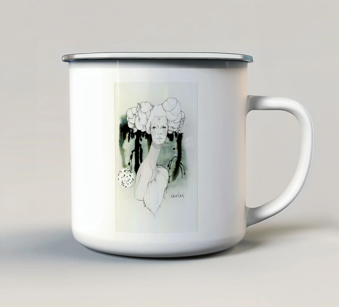 Widder tazza in smalto da Ekaterina Koroleva