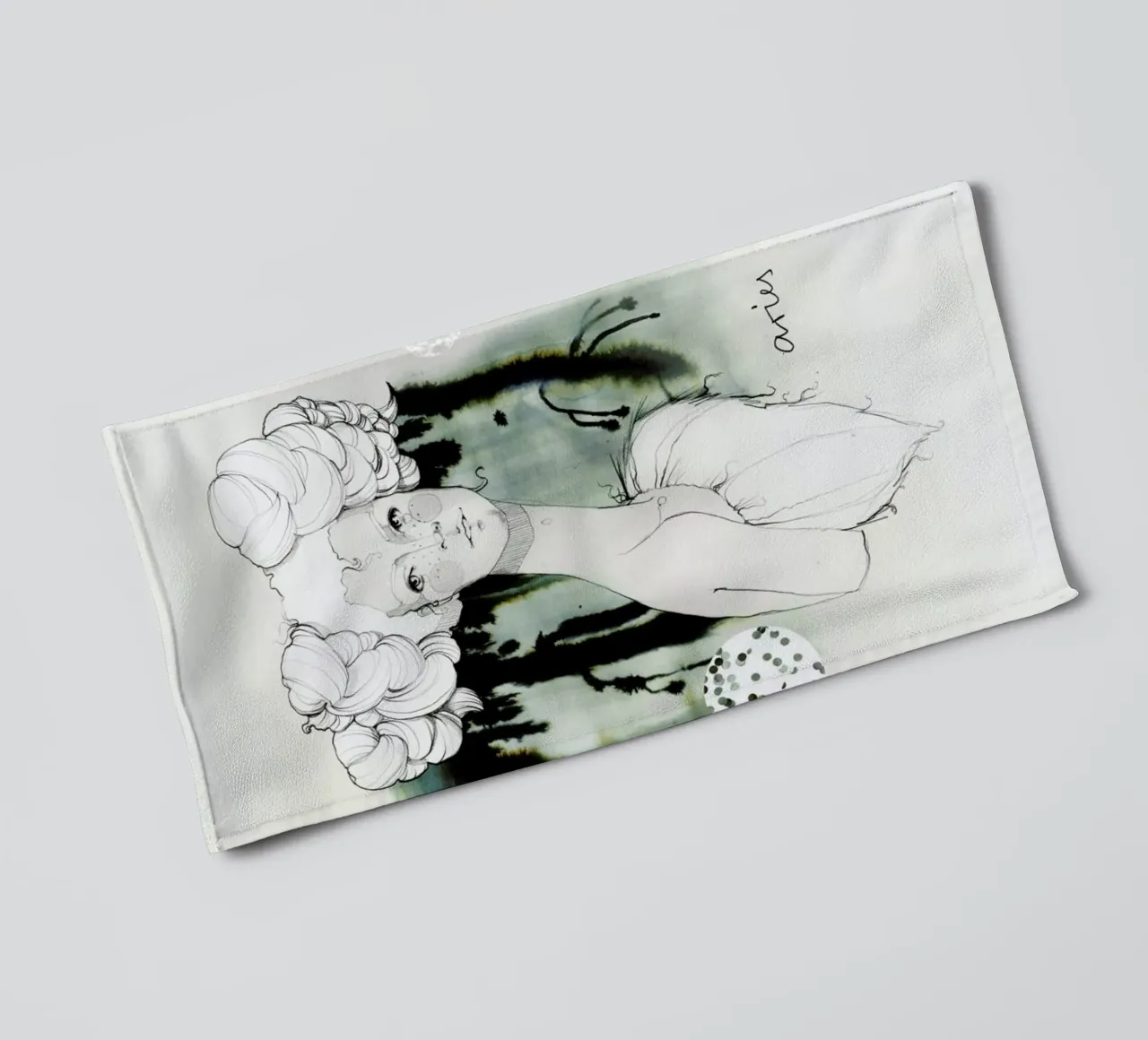 Widder towel by Ekaterina Koroleva