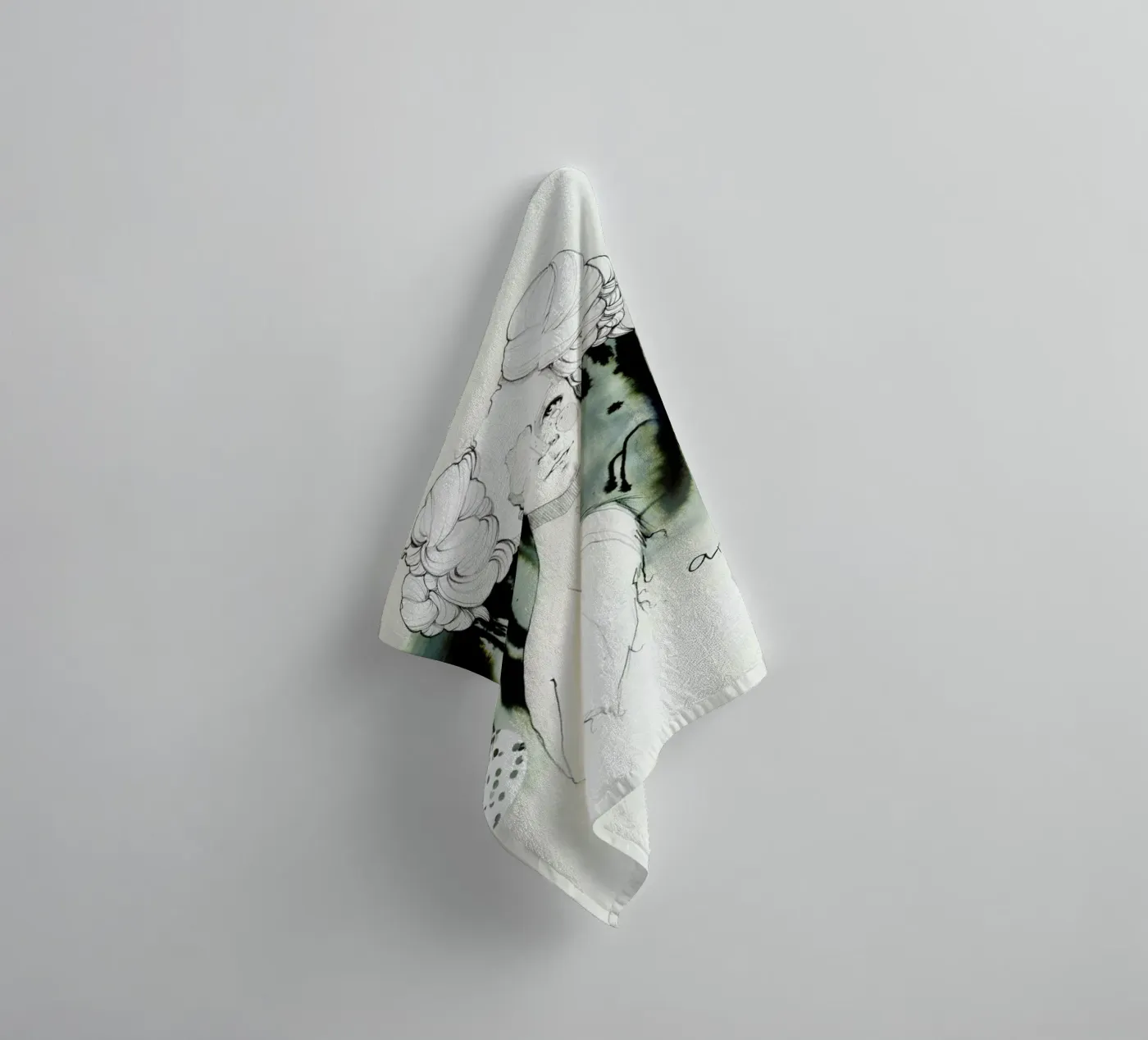 Widder badhanddoek van Ekaterina Koroleva