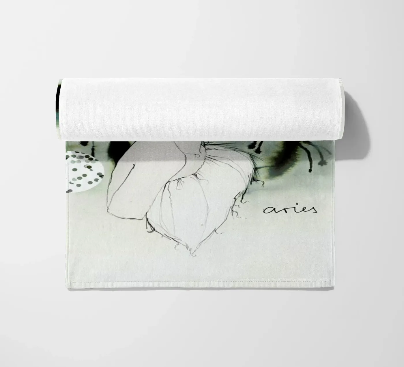 Widder Strandtuch von Ekaterina Koroleva