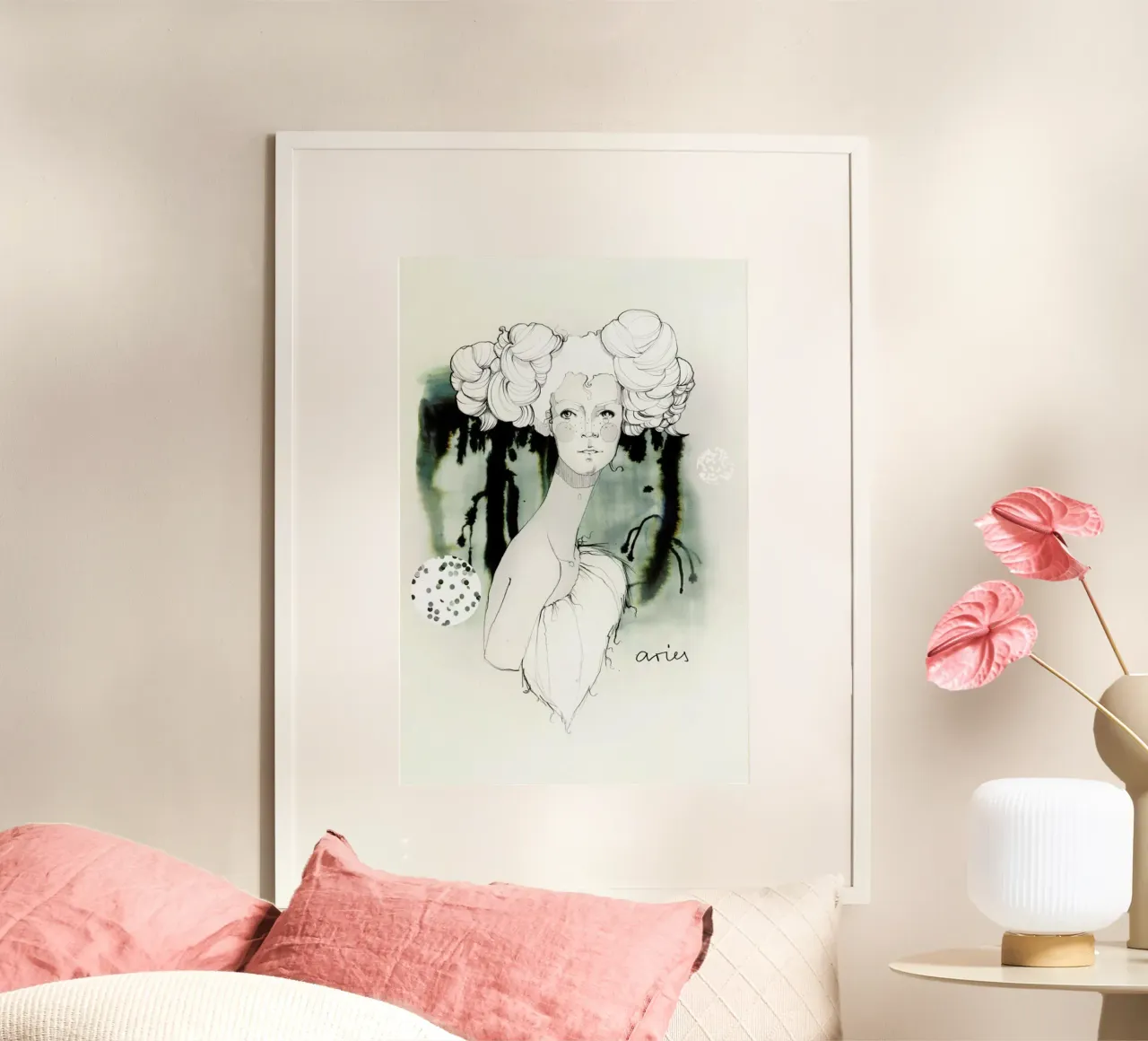 Widder poster con telaio in legno da Ekaterina Koroleva