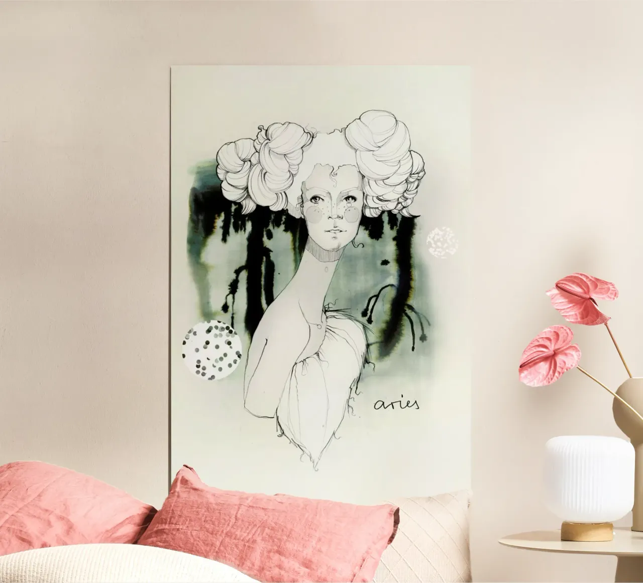 Widder poster con telaio in legno da Ekaterina Koroleva