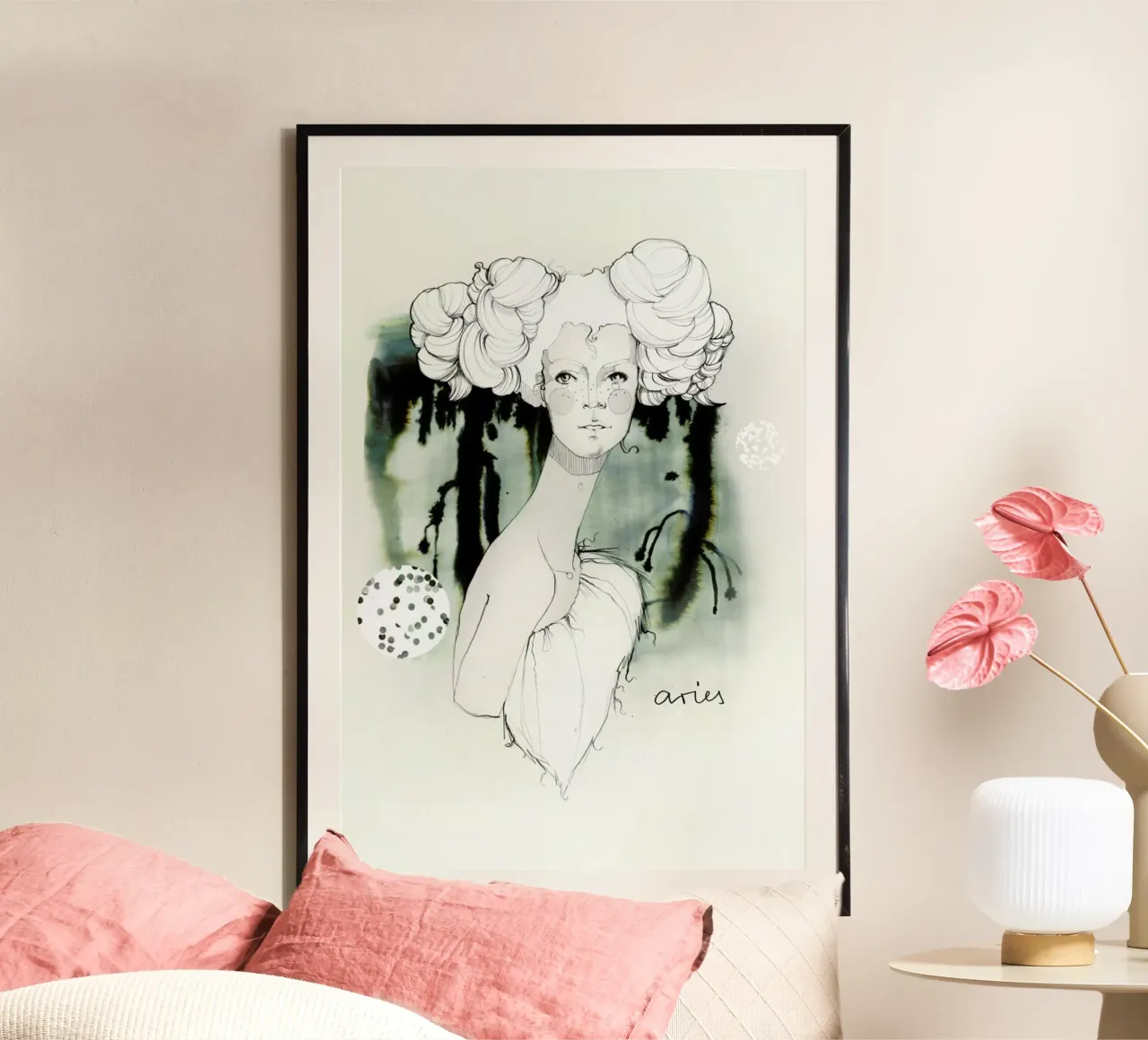 Widder poster con telaio in legno da Ekaterina Koroleva
