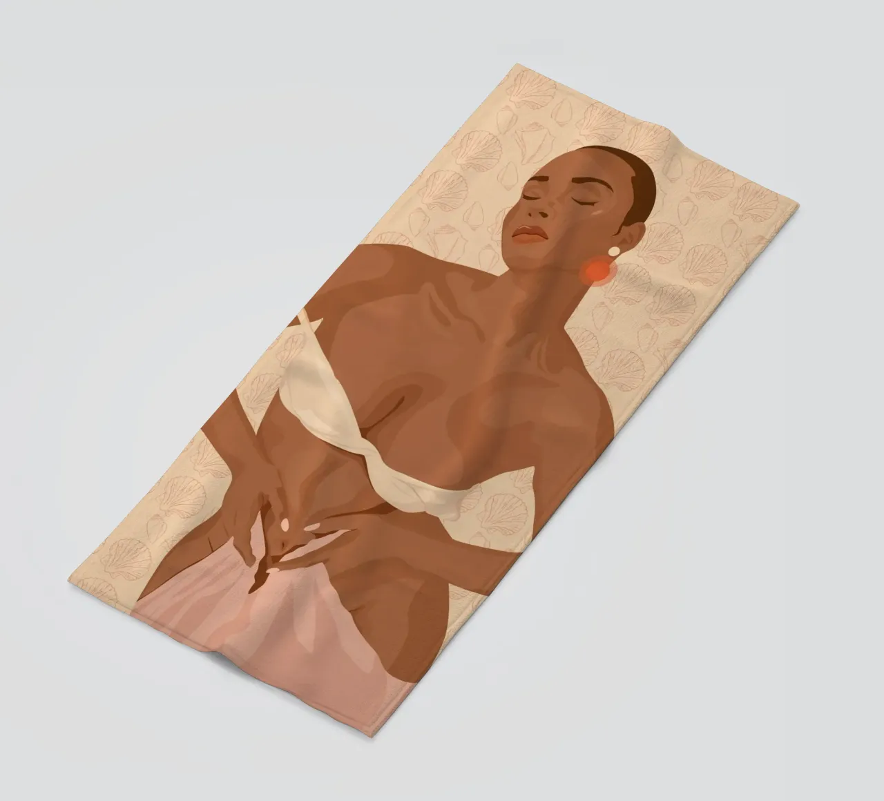 Shellfish beach towel by Stuelleta