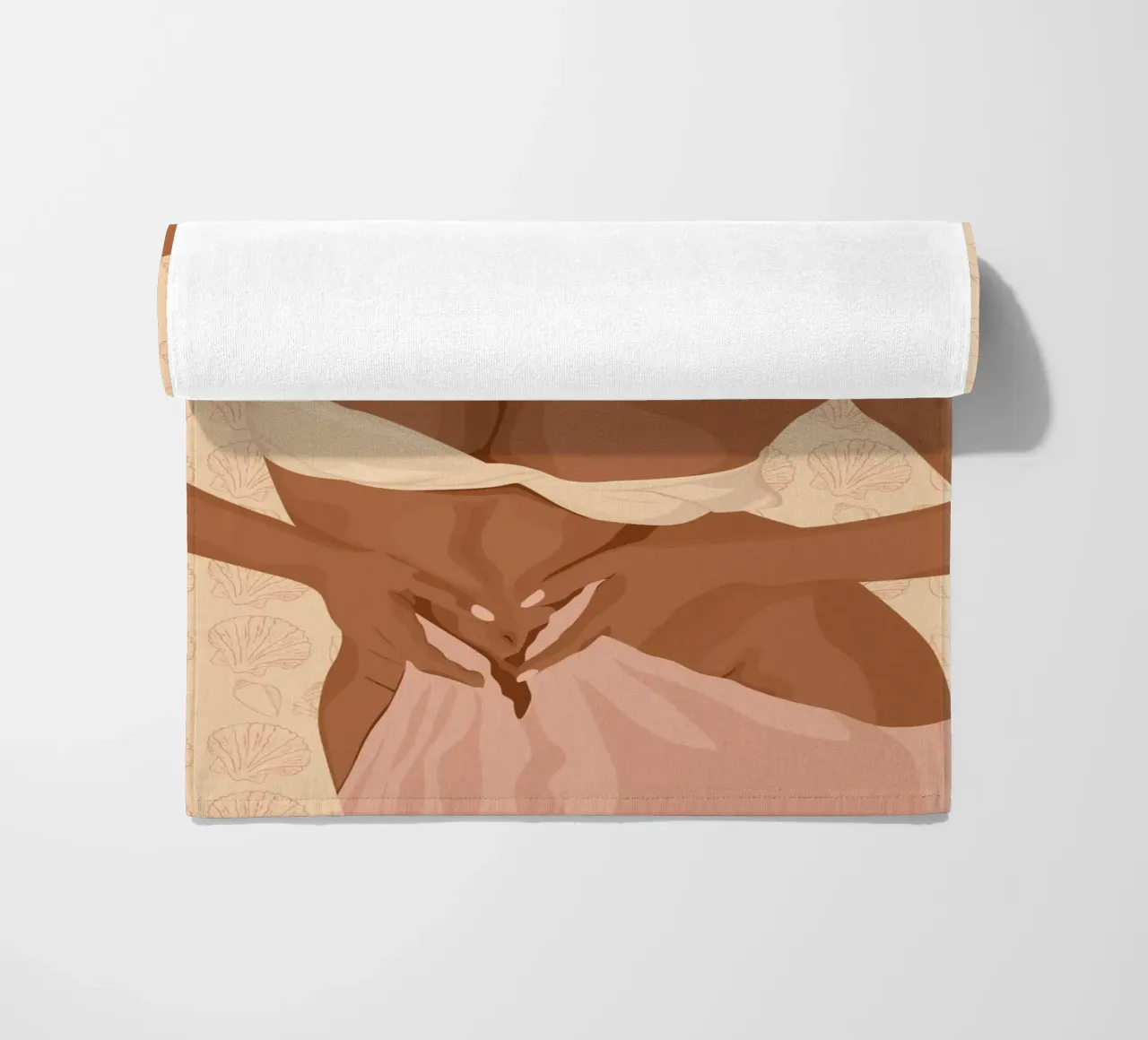 Shellfish beach towel by Stuelleta