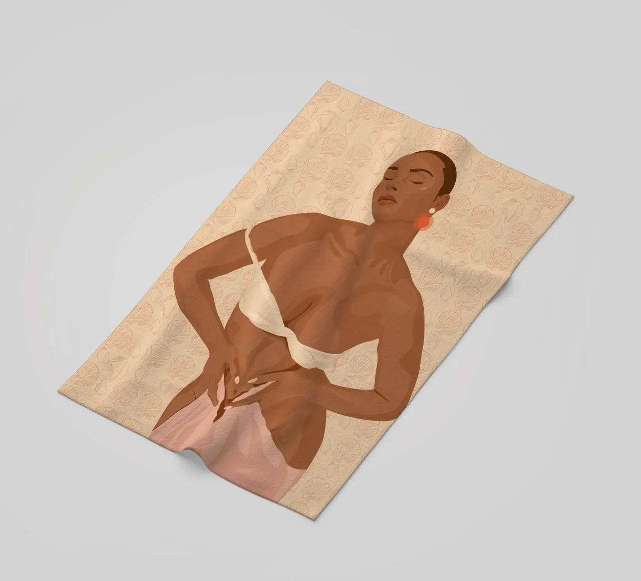 Shellfish beach towel by Stuelleta