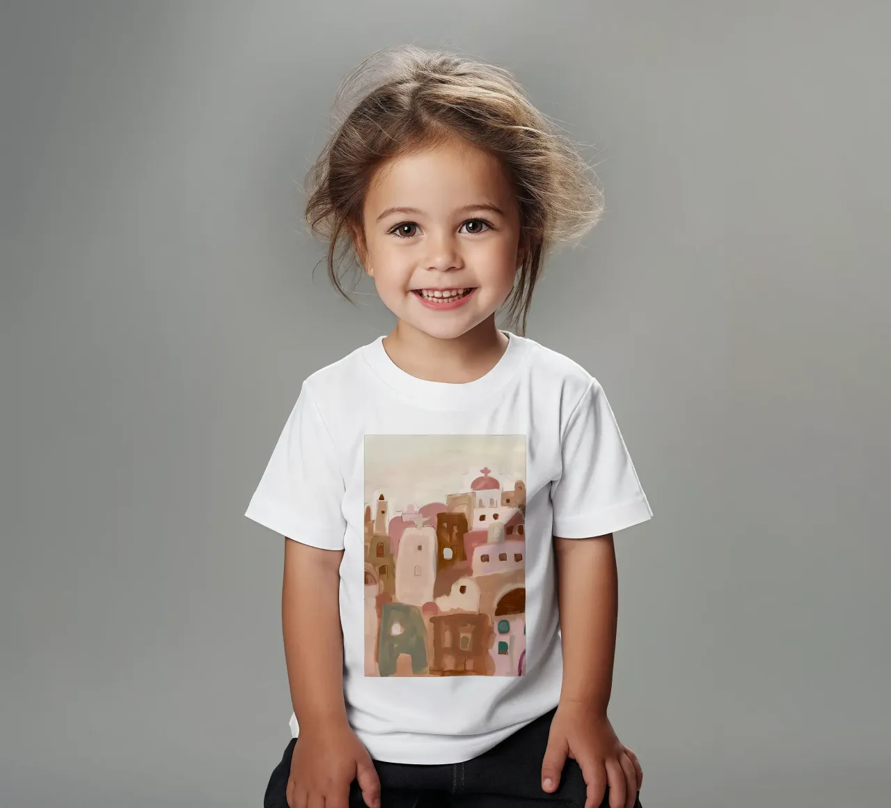 Blush Desert Dwellings I t-shirt bambini da BALIKA HOMES ART