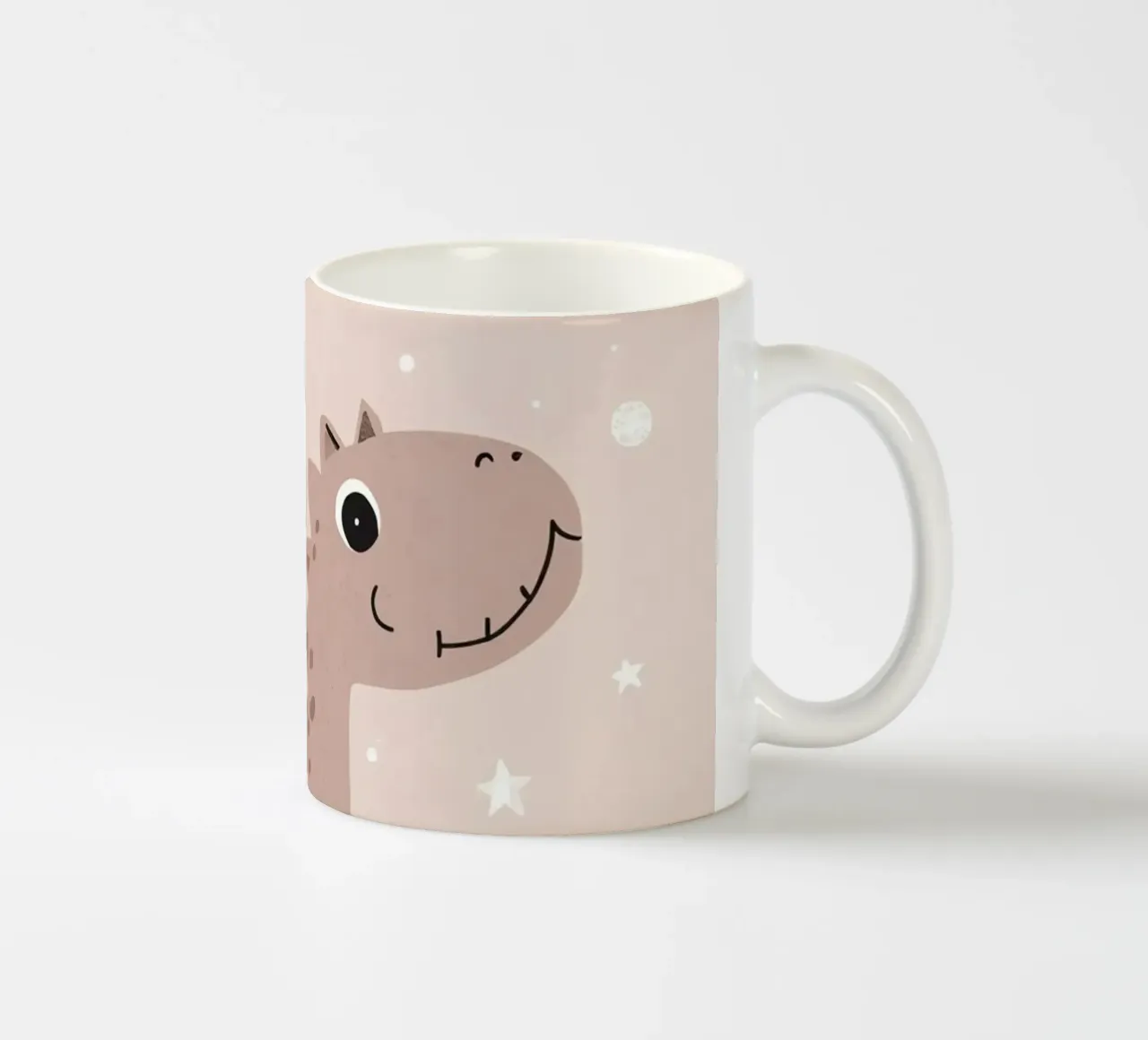 Dinosauro con stelle e nuvole tazza in ceramica da DesignDoodle