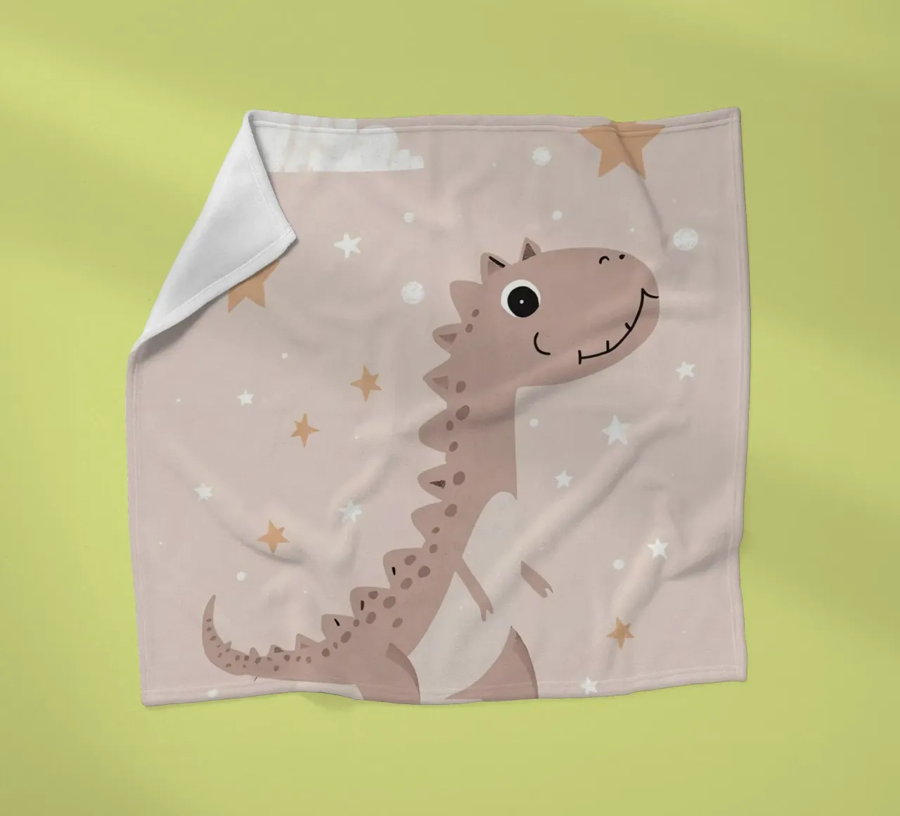 Dinosauro con stelle e nuvole coperta in pile da DesignDoodle