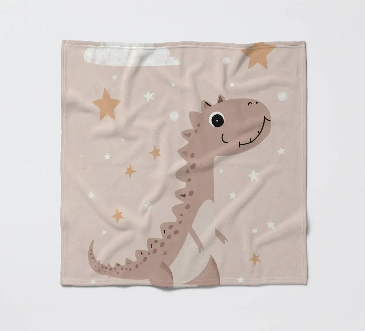 Dinosauro con stelle e nuvole coperta in pile da DesignDoodle