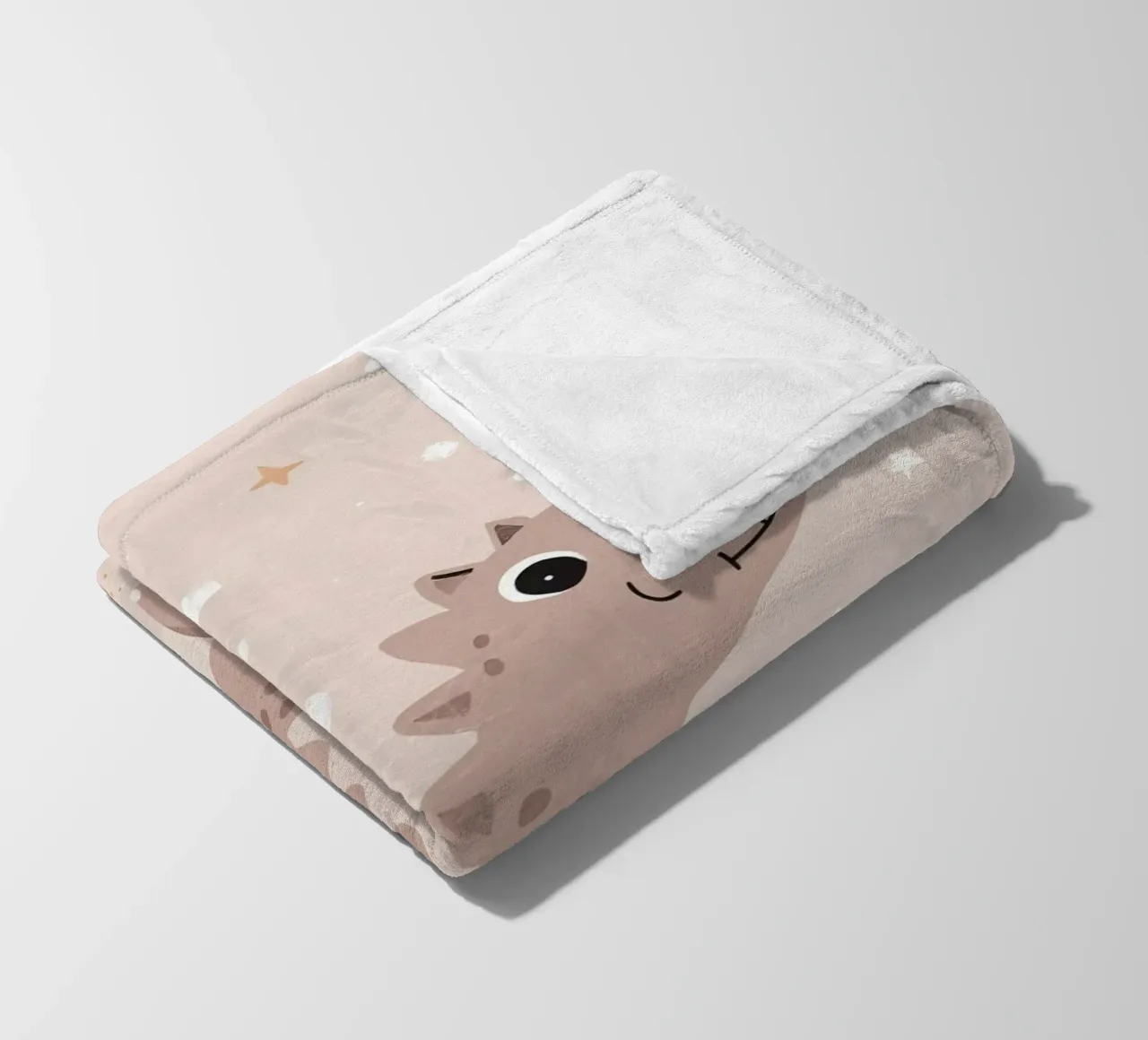Dinosauro con stelle e nuvole coperta in pile da DesignDoodle