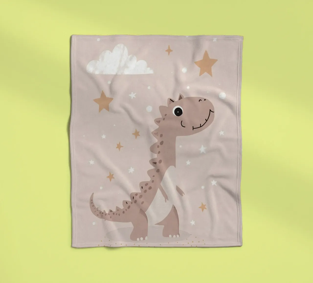Dinosauro con stelle e nuvole coperta in pile da DesignDoodle