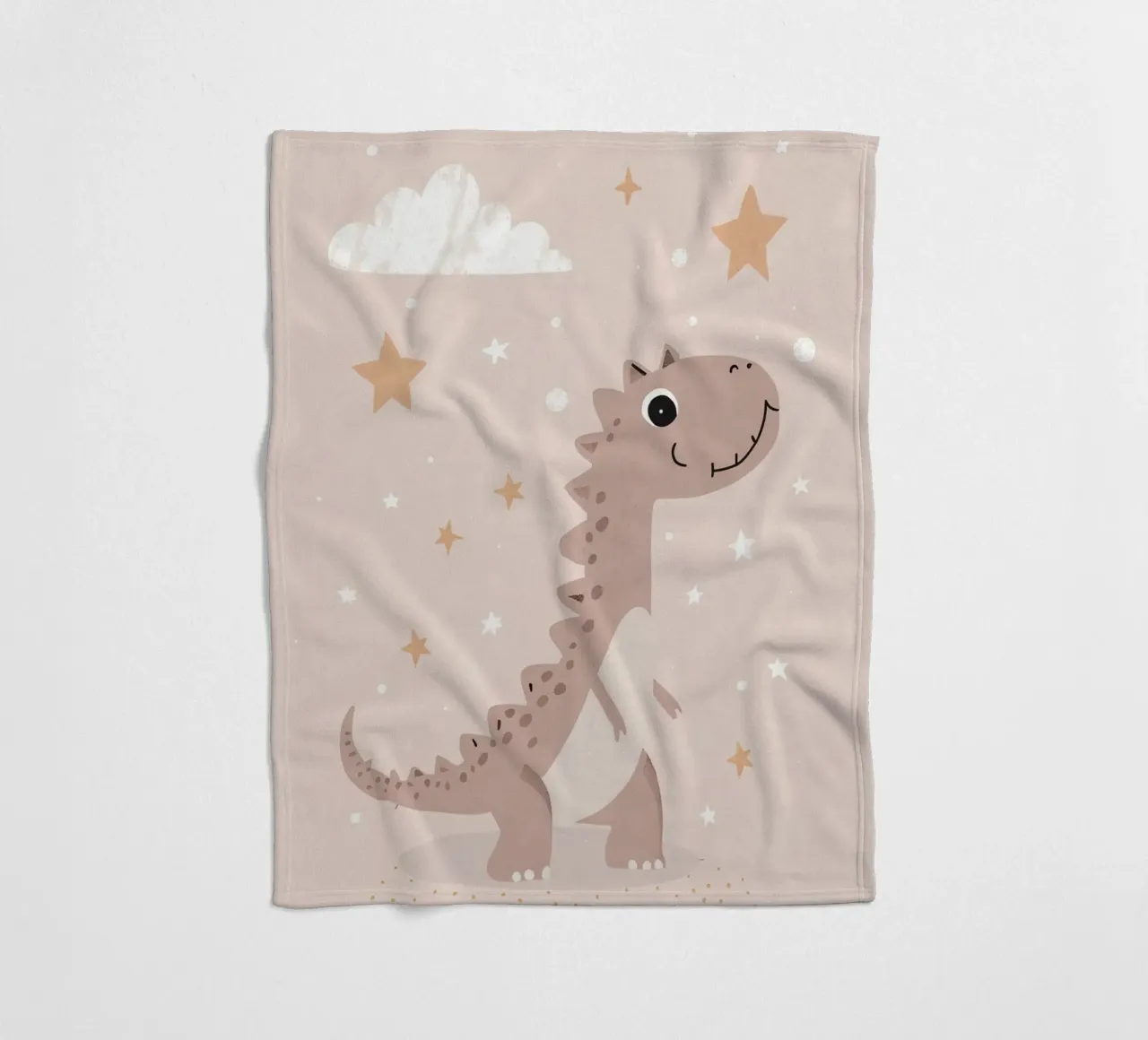 Dinosauro con stelle e nuvole coperta in pile da DesignDoodle
