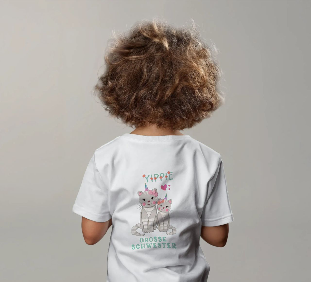 Katzen. Einhorn. Juhu, jetzt bin ich die große Schwester Baby T-Shirt von CalliLetters