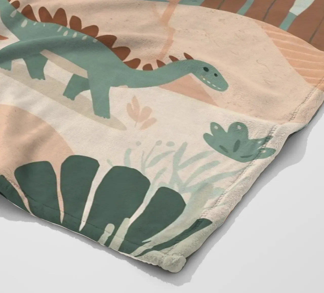 Dinosauri in un paesaggio a pastello coperta in pile da DesignDoodle