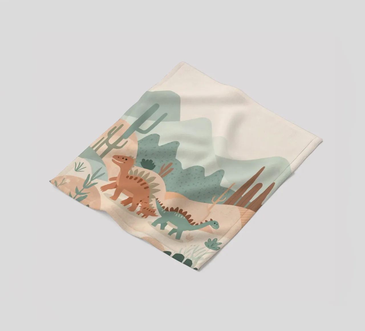 Dinosauri in un paesaggio a pastello coperta in pile da DesignDoodle