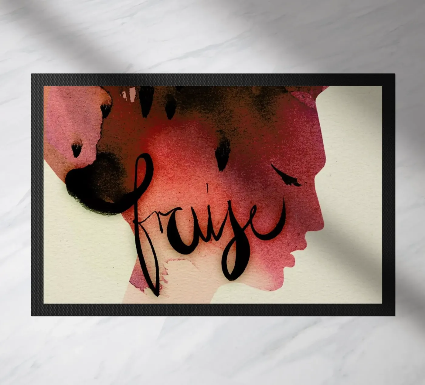 Fraise doormat by Ekaterina Koroleva