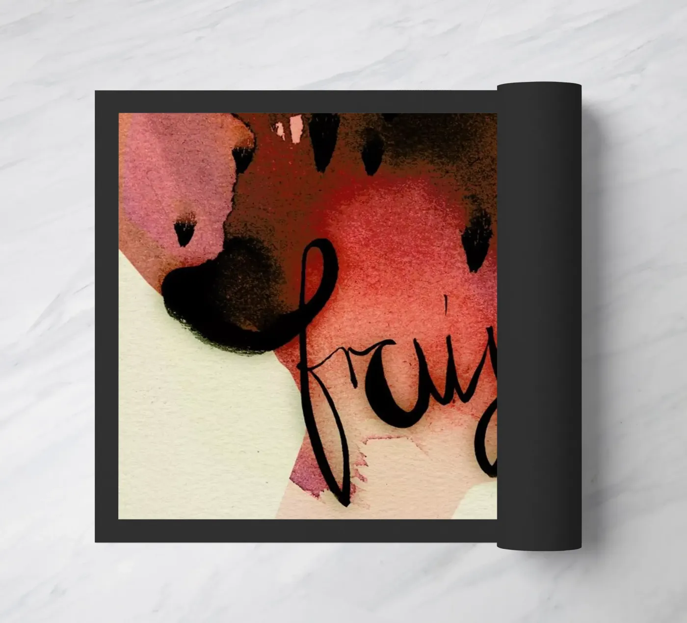 Fraise doormat by Ekaterina Koroleva