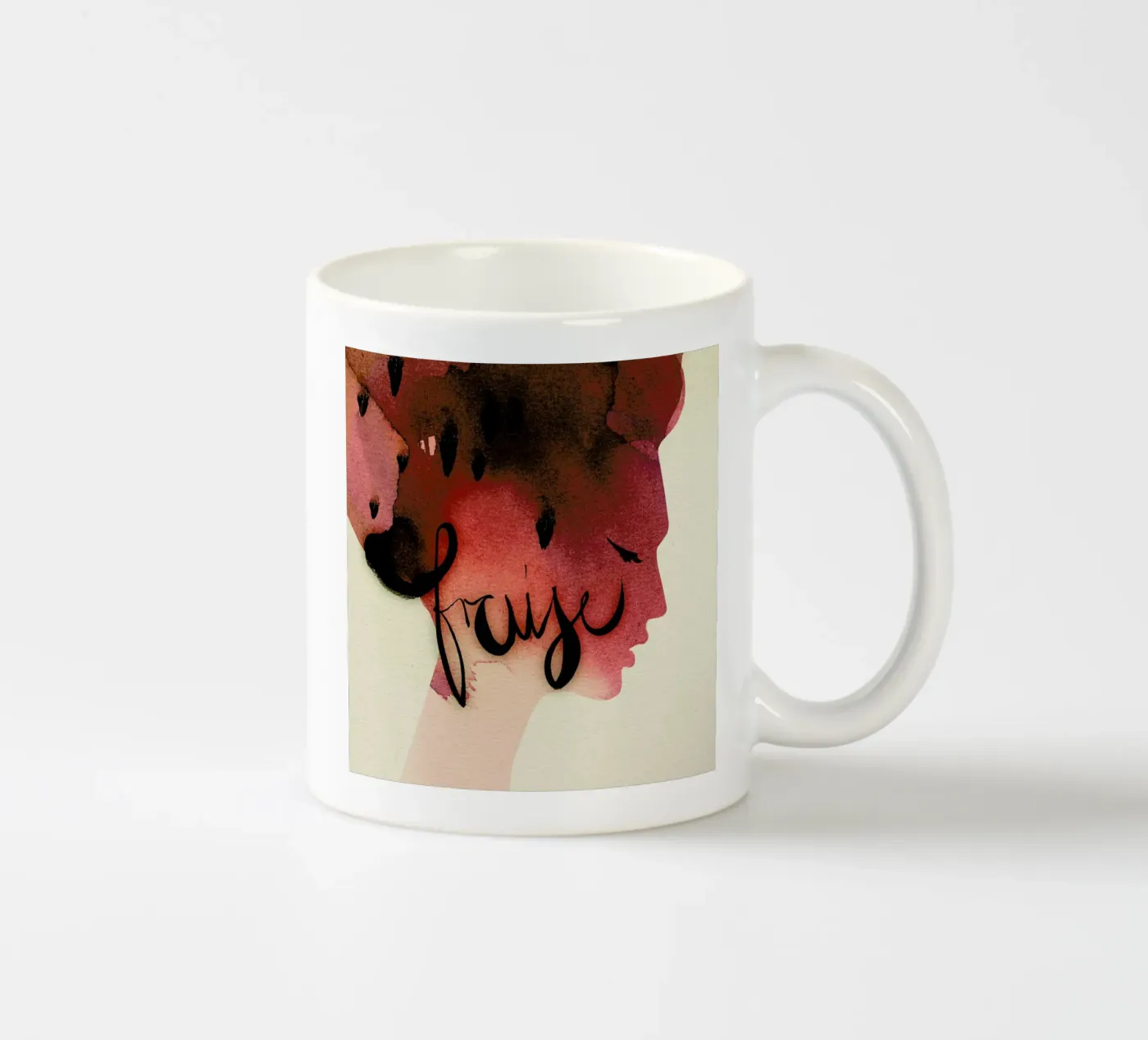 Fraise ceramic mug by Ekaterina Koroleva