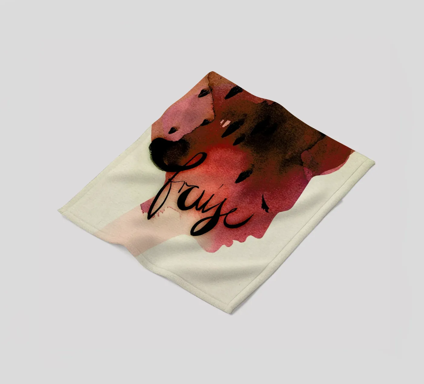 Fraise fleece blanket by Ekaterina Koroleva