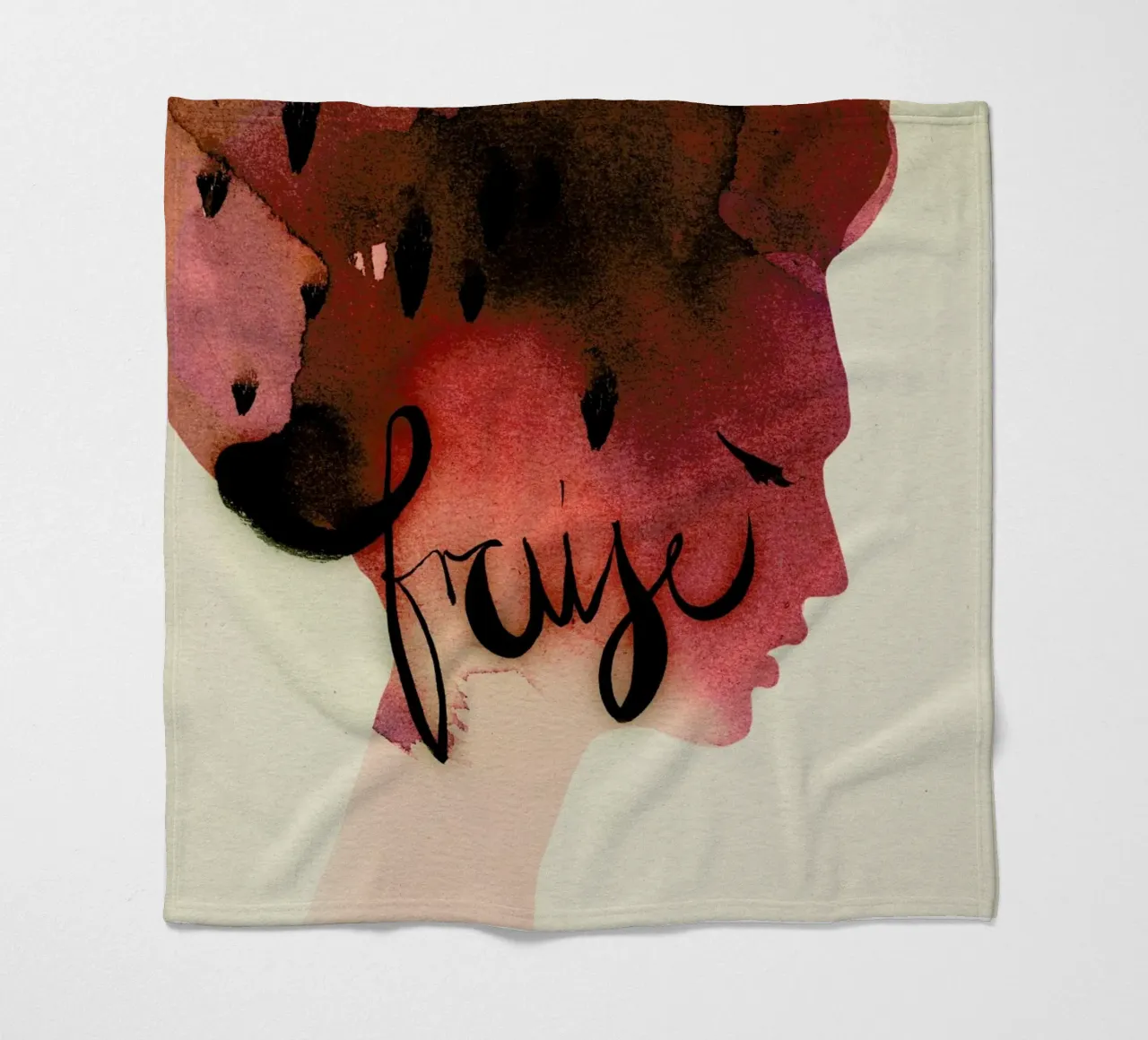 Fraise fleece blanket by Ekaterina Koroleva