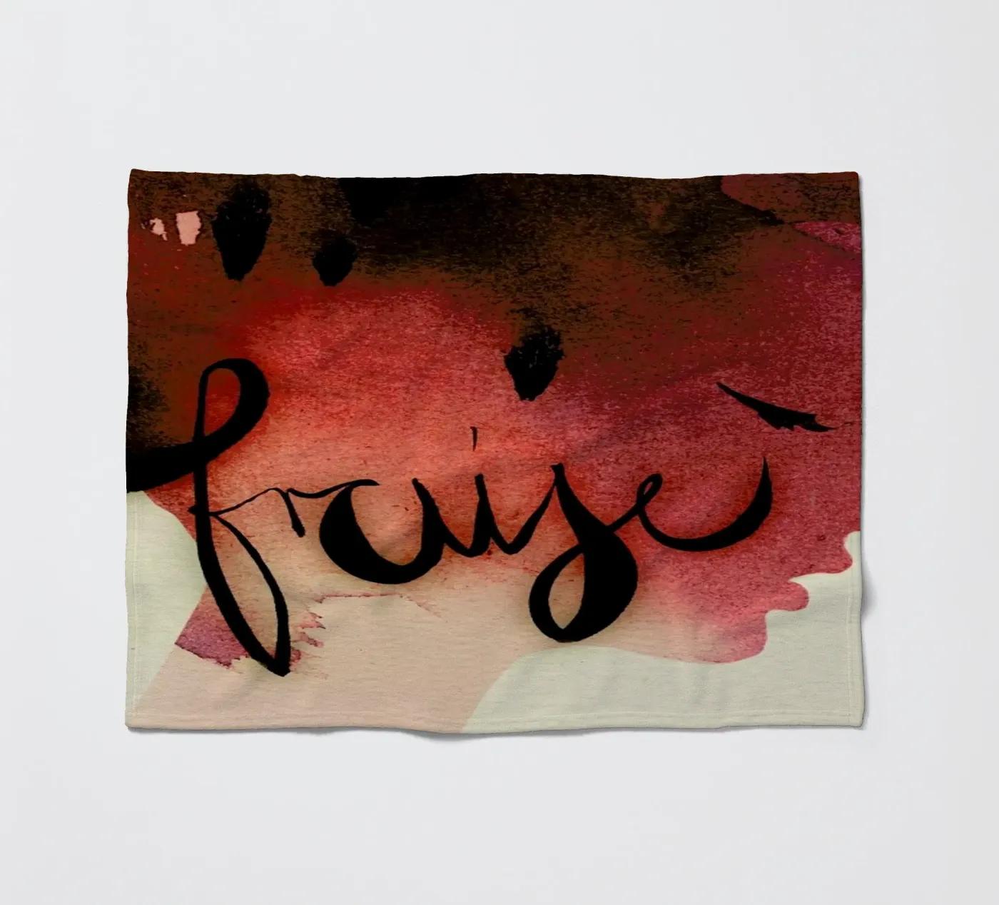 Fraise fleece blanket by Ekaterina Koroleva