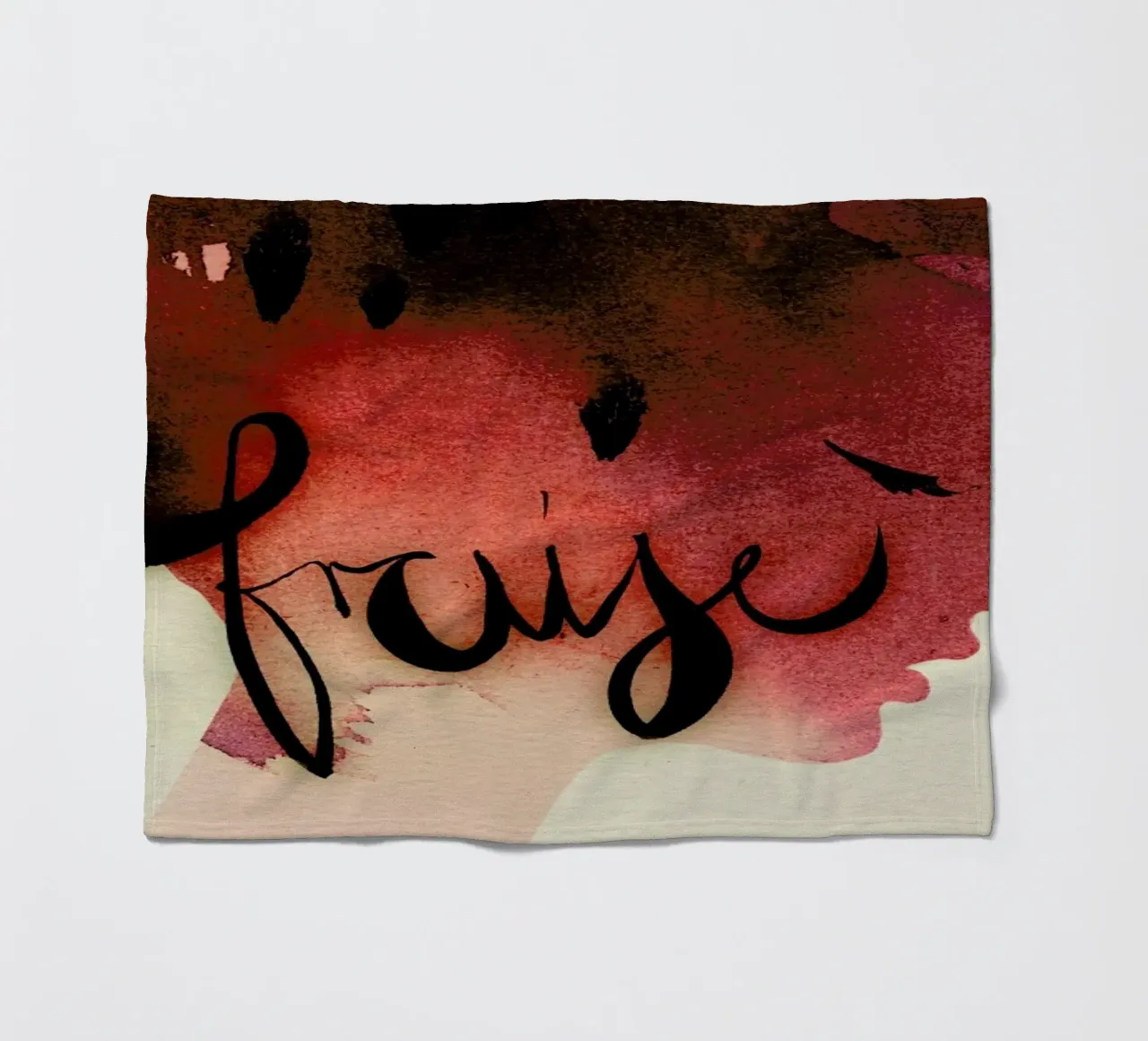 Fraise fleece blanket by Ekaterina Koroleva