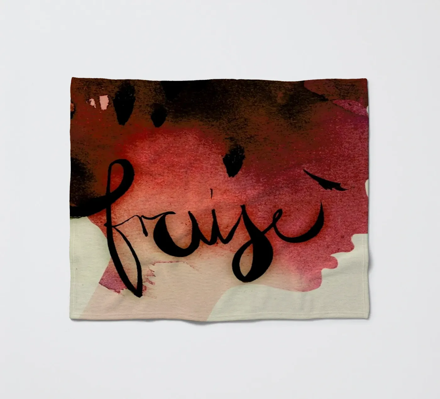 Fraise fleece blanket by Ekaterina Koroleva