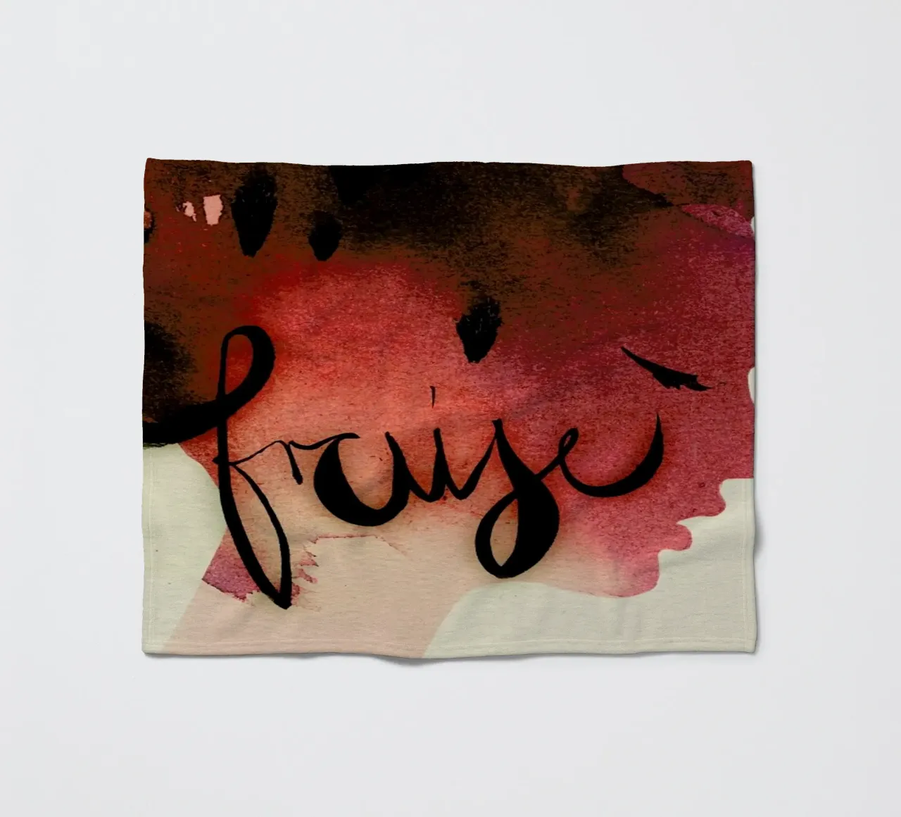 Fraise fleece blanket by Ekaterina Koroleva