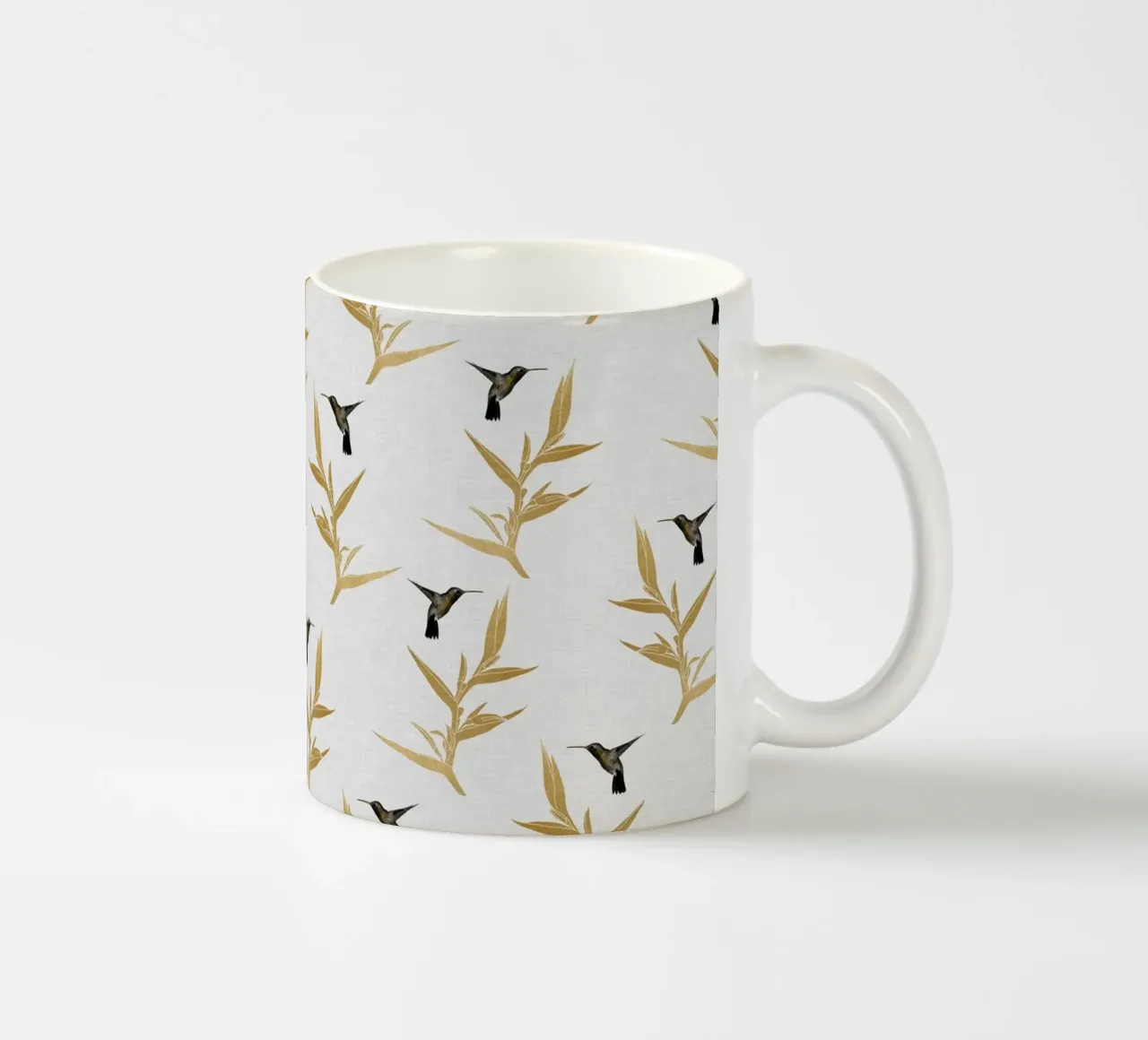 Colibrì e fiori II tazza in ceramica da Orara Studio