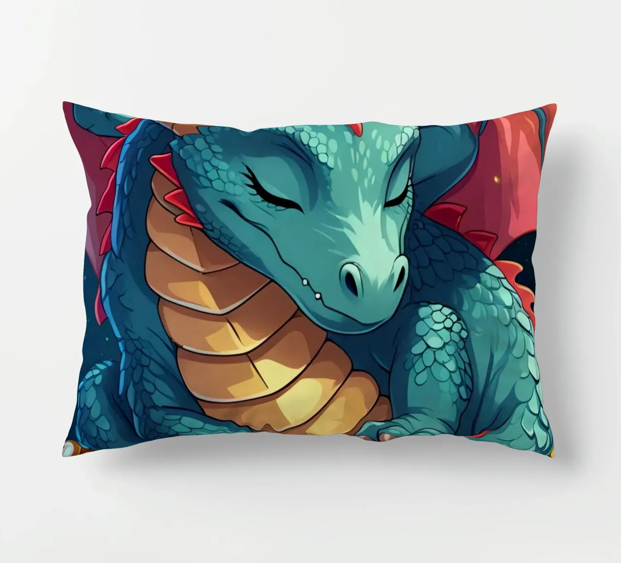 Drago che dorme sulle monete d'oro cuscino da DesignDoodle