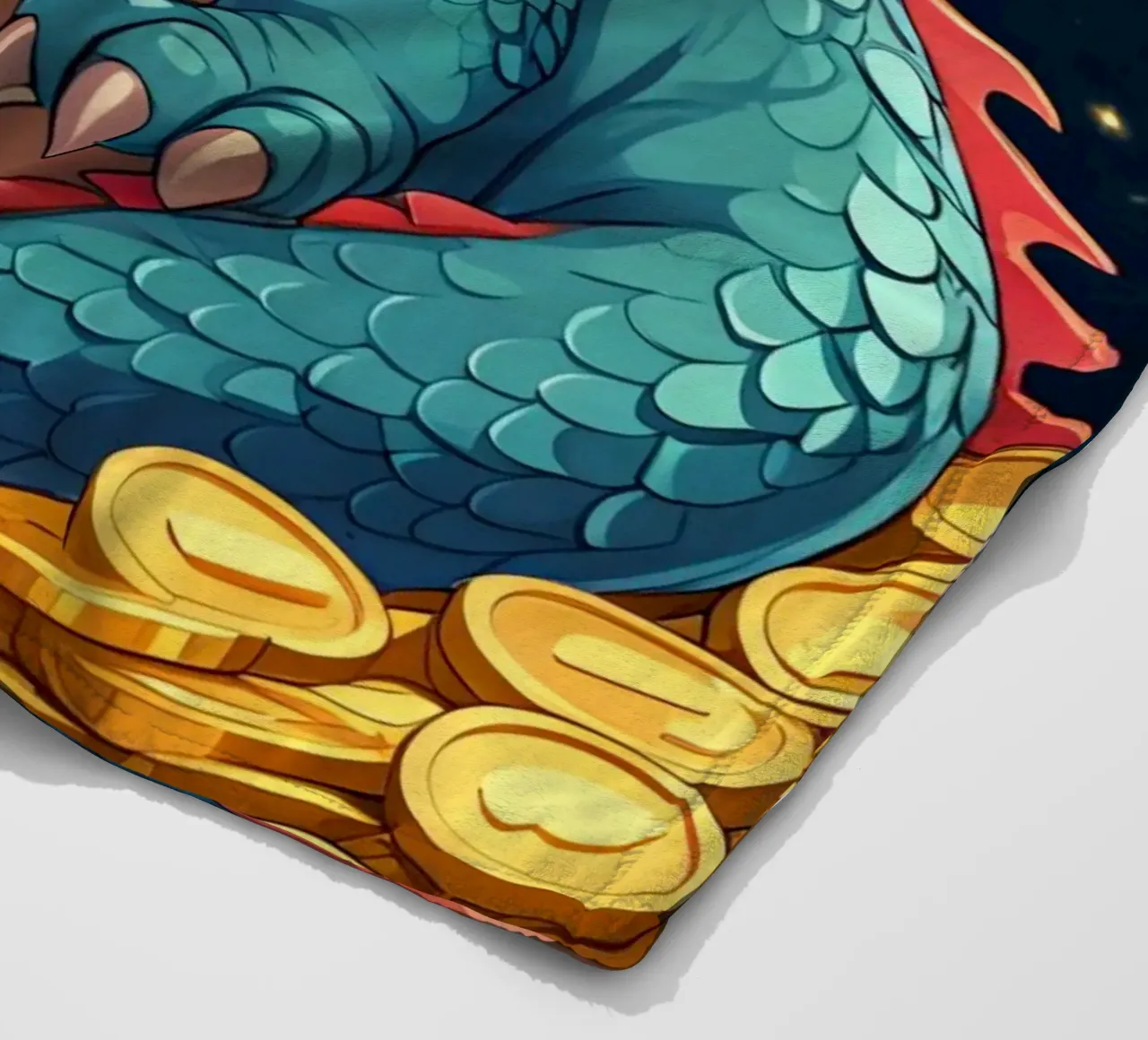 Drago che dorme sulle monete d'oro coperta in pile da DesignDoodle