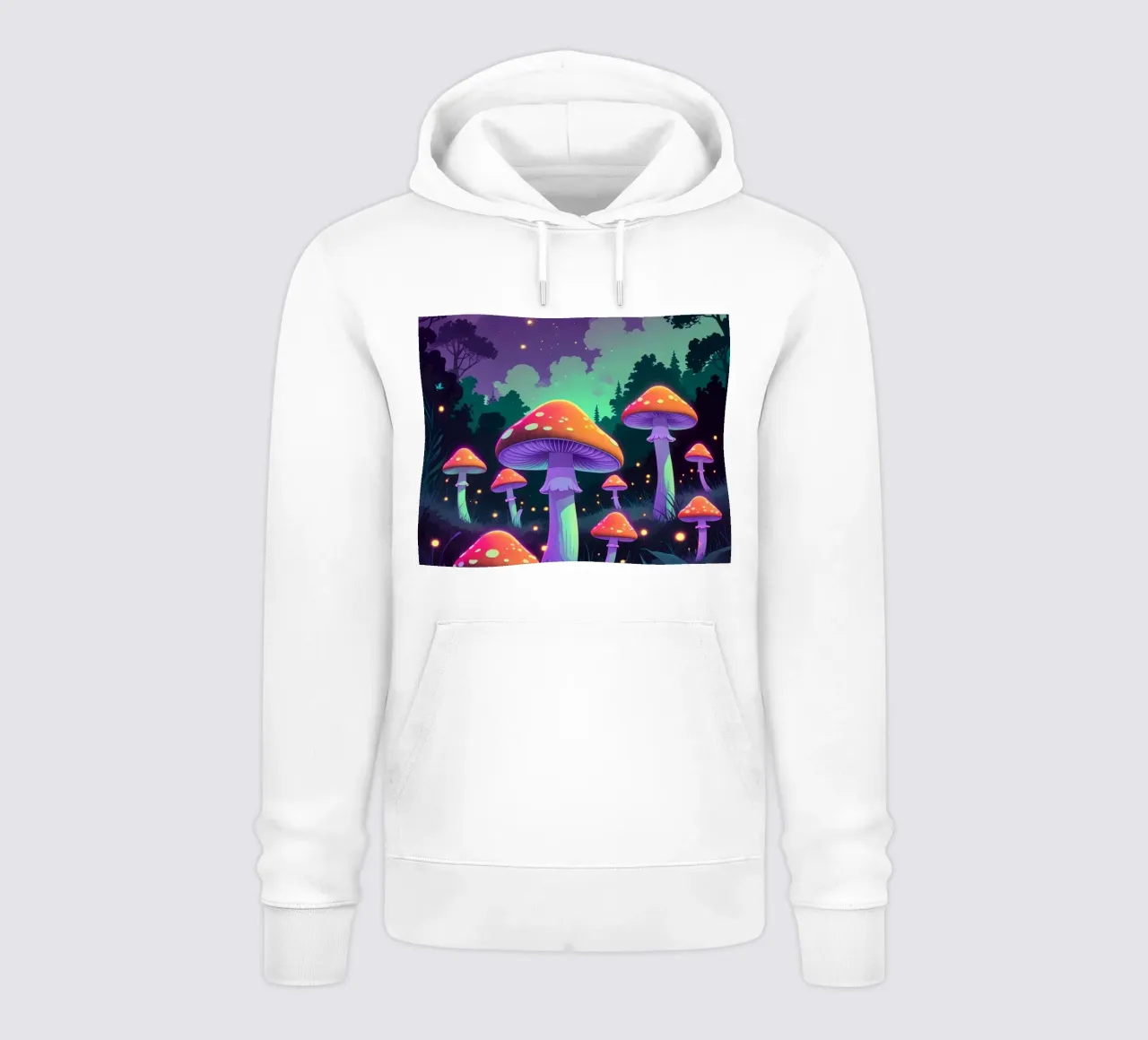 Foresta incantata con funghi luminosi felpa con cappuccio da DesignDoodle