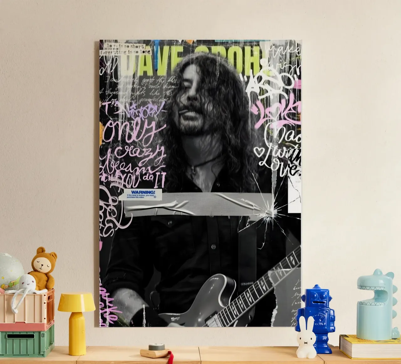 Dave Grohl plexiglass da Digital Street art